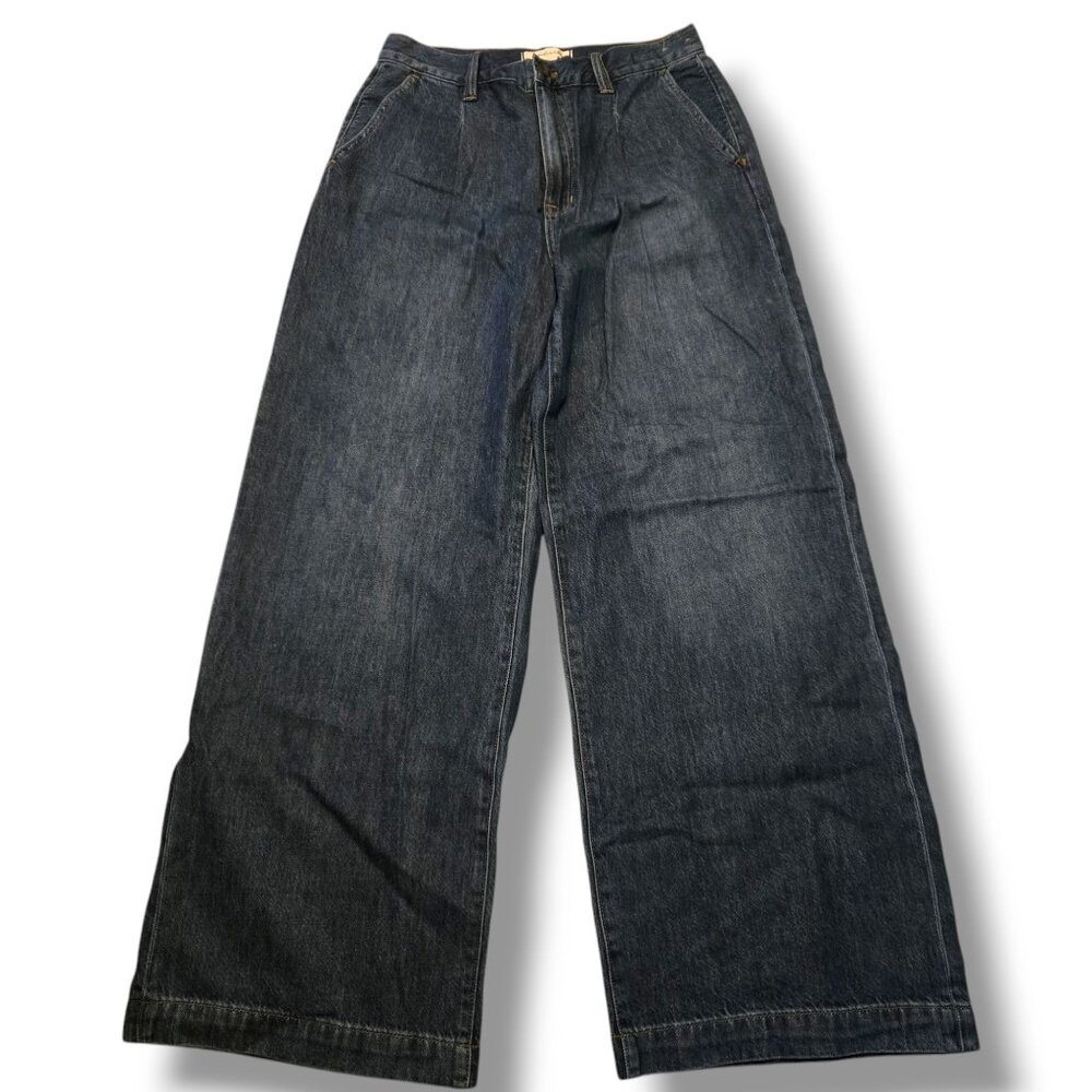Madewell Dark Blue Flare & Wide Leg Jeans